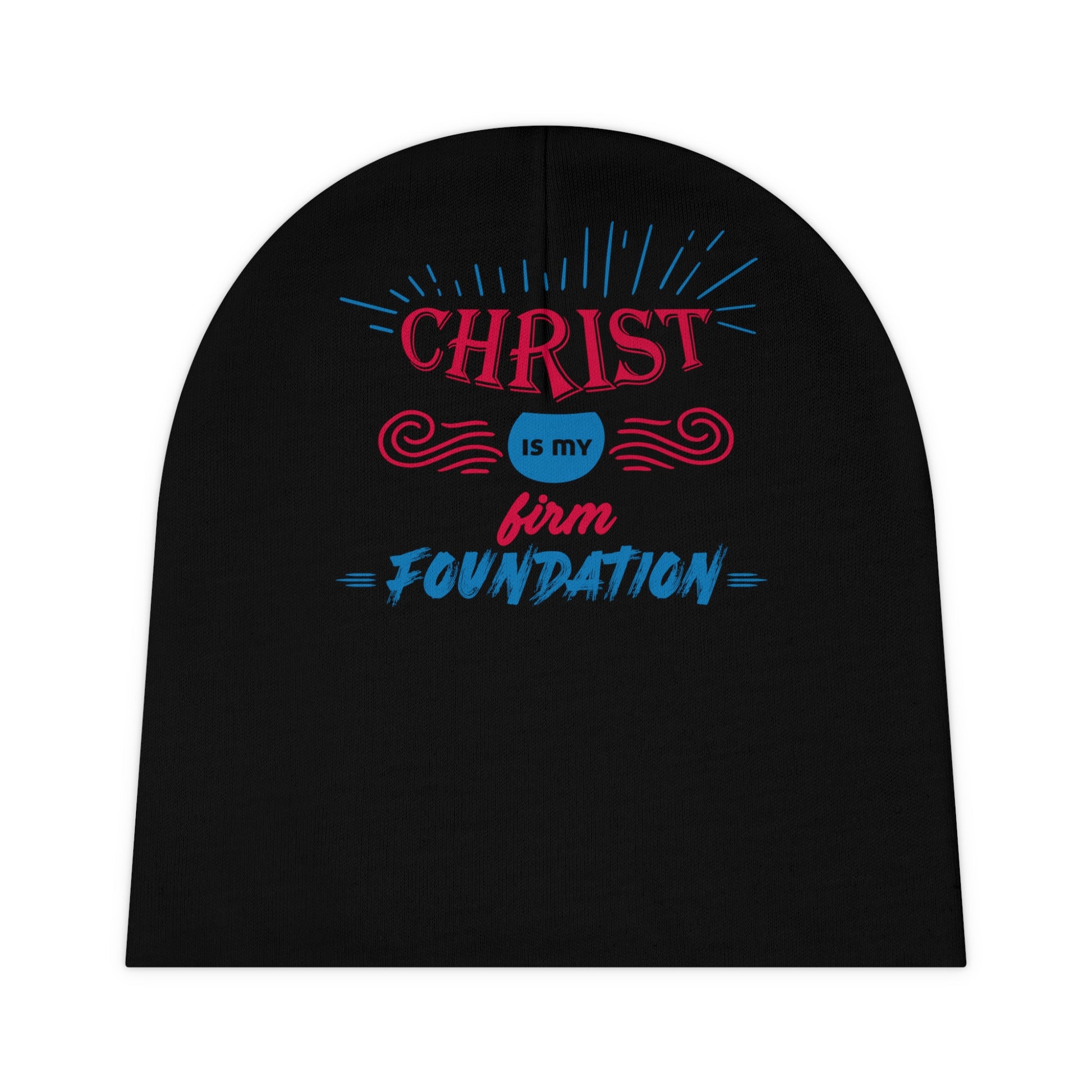 Christ Is My Firm Foundation Baby Beanie (AOP) Printify