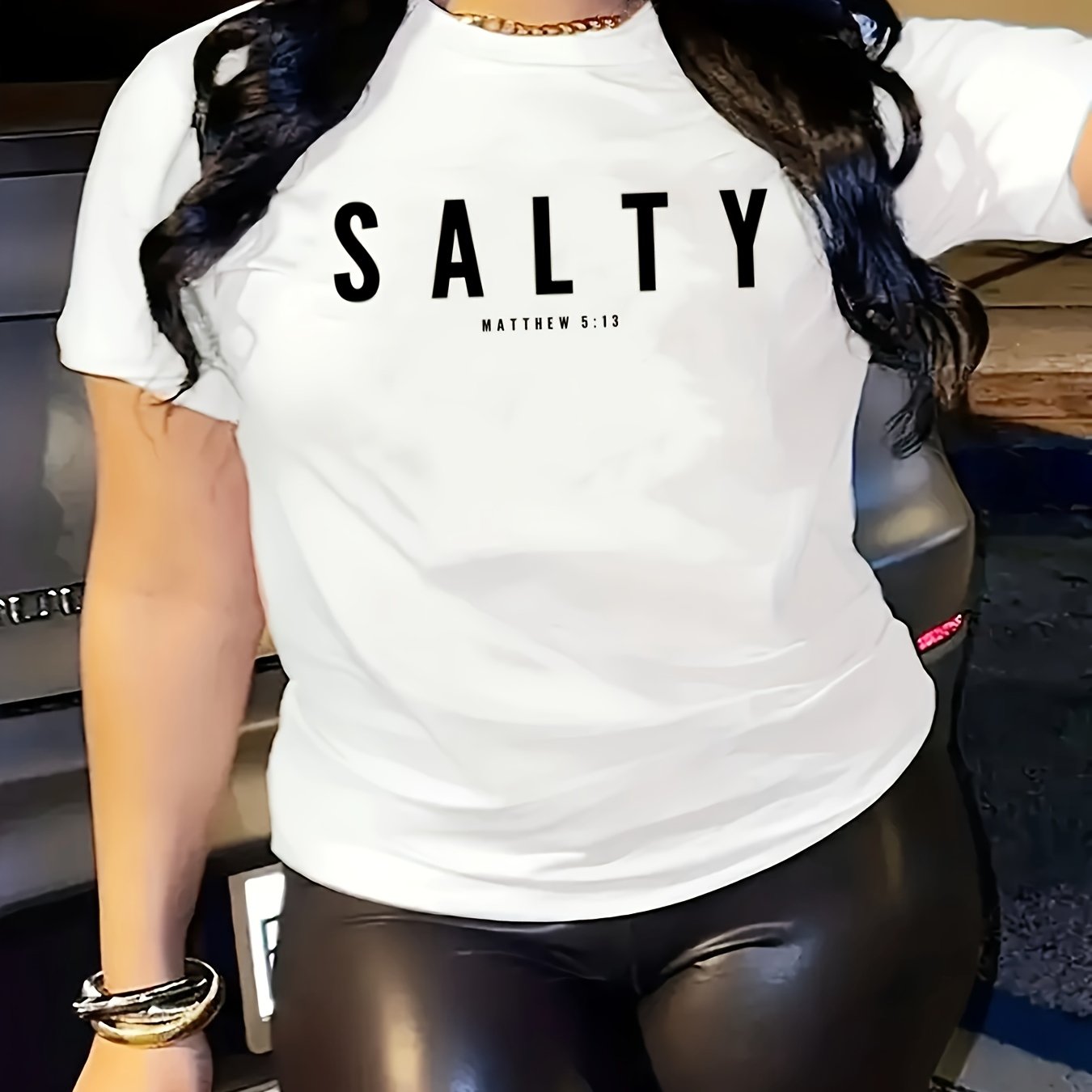 Mattew 5:13 Salty Plus Size Women's Christian T-shirt claimedbygoddesigns