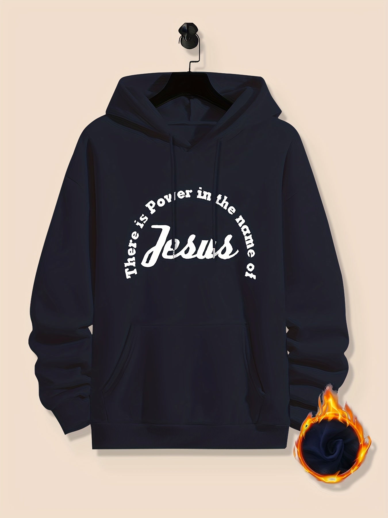 There Is Power In The Name Of Jesus Men's Christian Pullover Hooded Sweatshirt claimedbygoddesigns