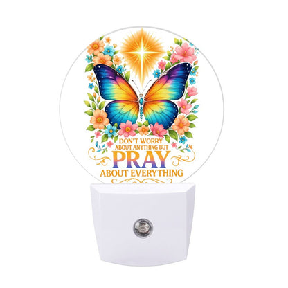 Pray About Everything Christian Night Light For Kids - ClaimedbyGodDesigns