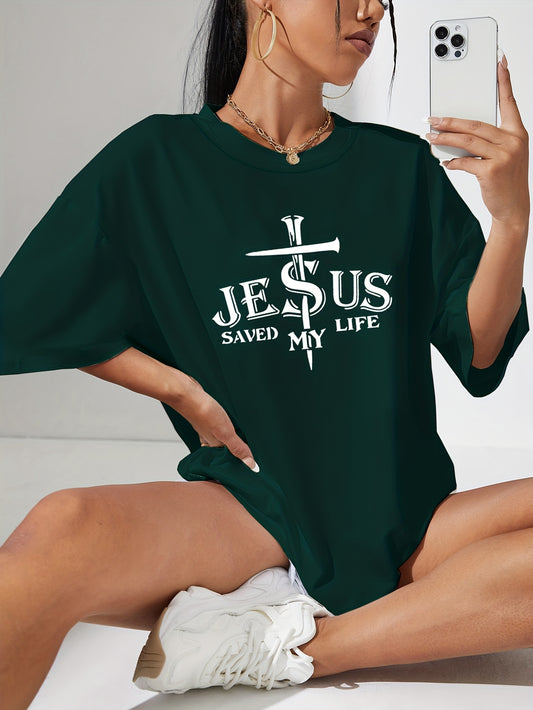 Jesus Saved My Life Women's Christian T-shirt claimedbygoddesigns