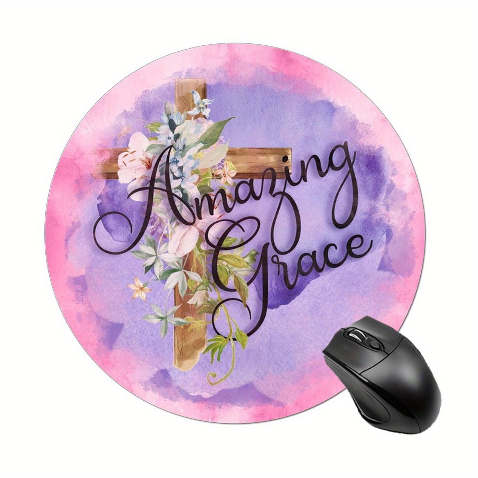 Amazing Grace Christian Computer Mouse Pad claimedbygoddesigns