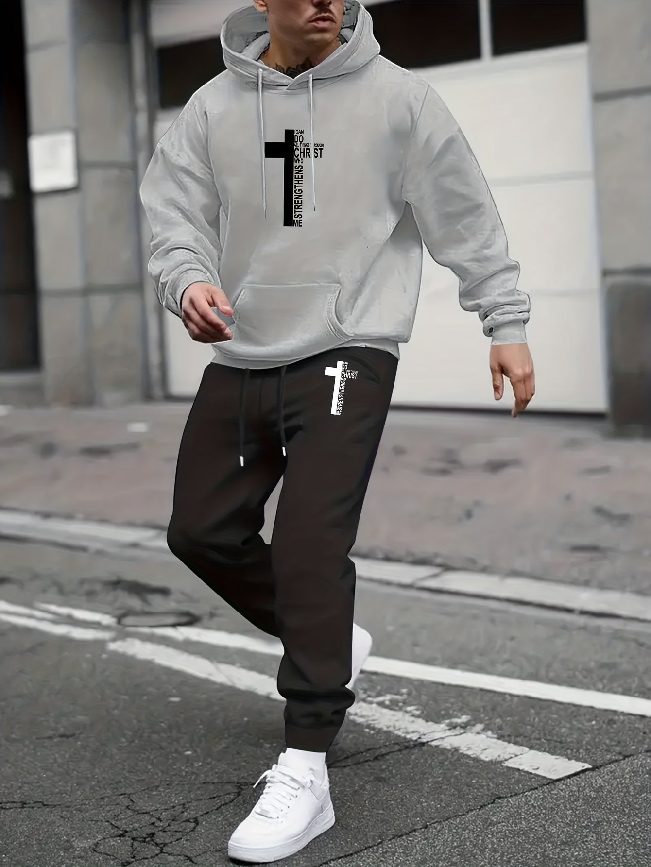 I Can Do All Things Through Christ Men's Christian Casual Outfit claimedbygoddesigns