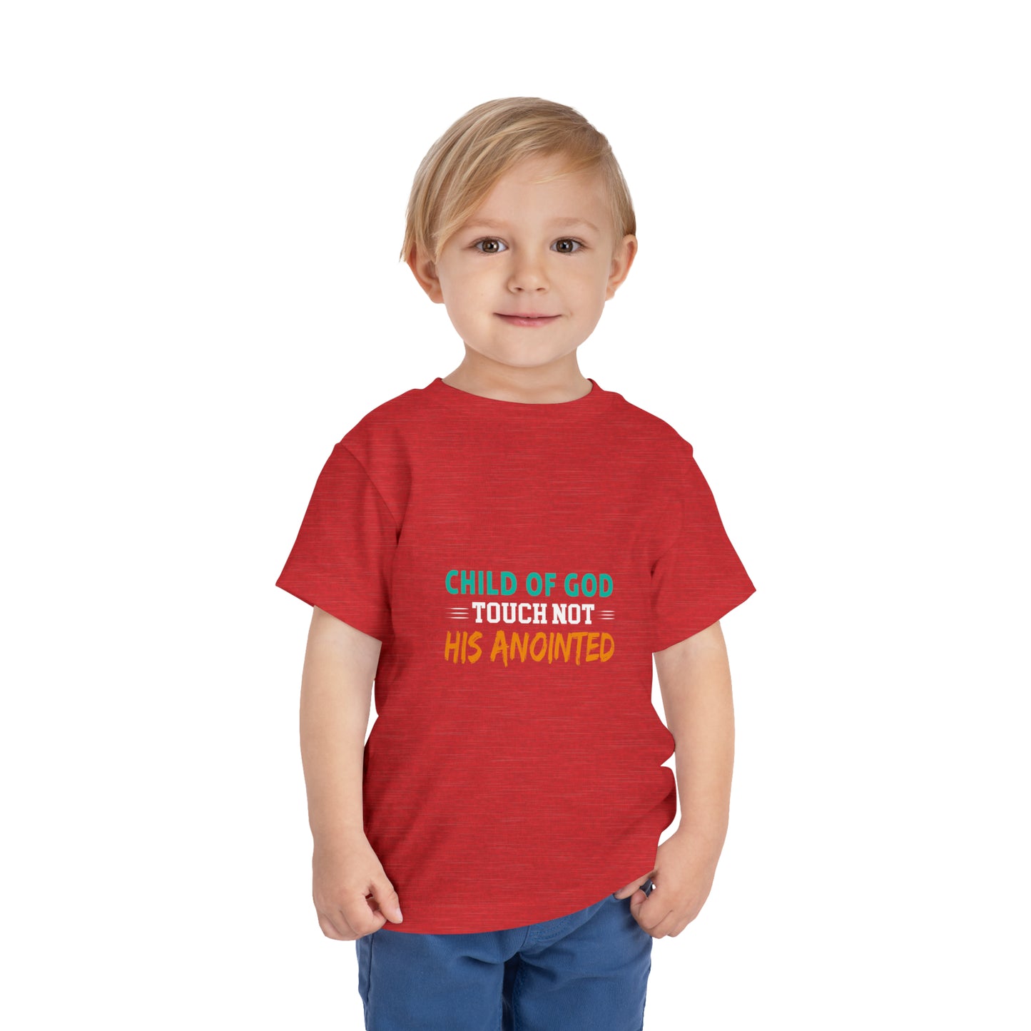 Child Of God Touch Not His Anointed Christian Toddler T-Shirt Printify