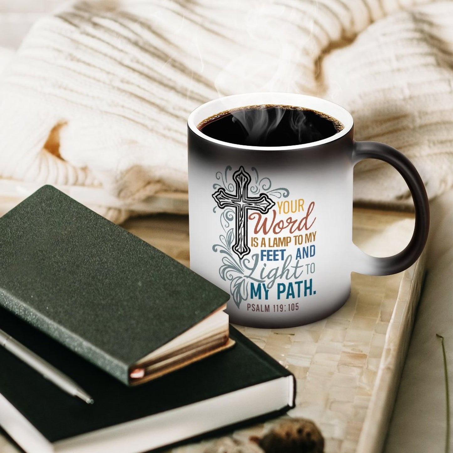 Your Word Is A Lamp To My Feet And Light To My Path Christian Color Changing Mug (Dual-sided)