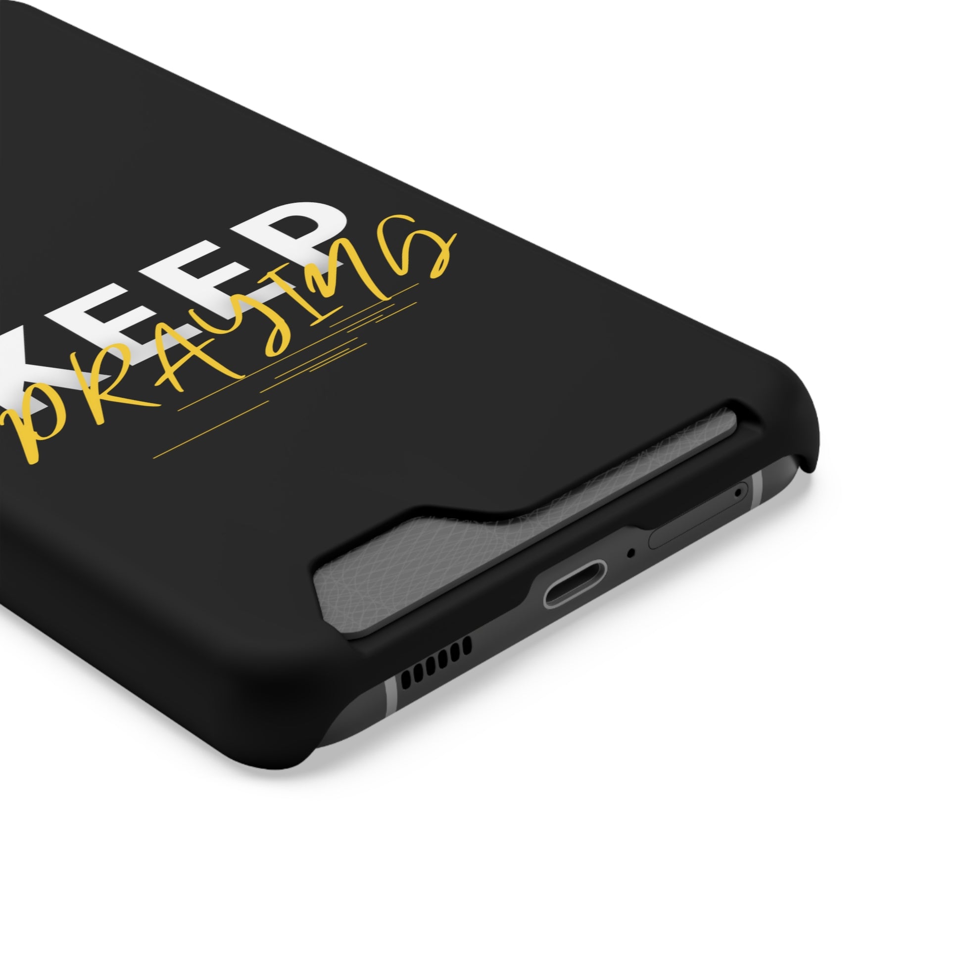 Keep Praying Christian Phone Case With Card Holder Printify