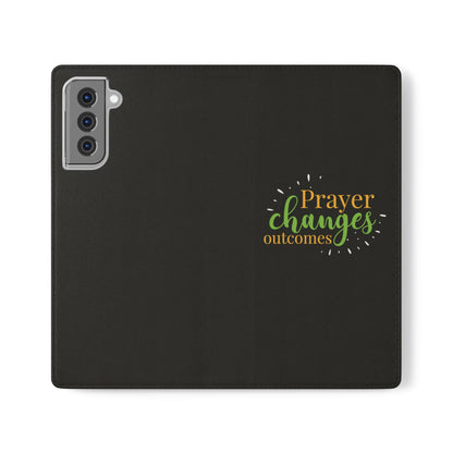 Prayer Changes Outcomes Phone Flip Cases - ClaimedbyGodDesigns