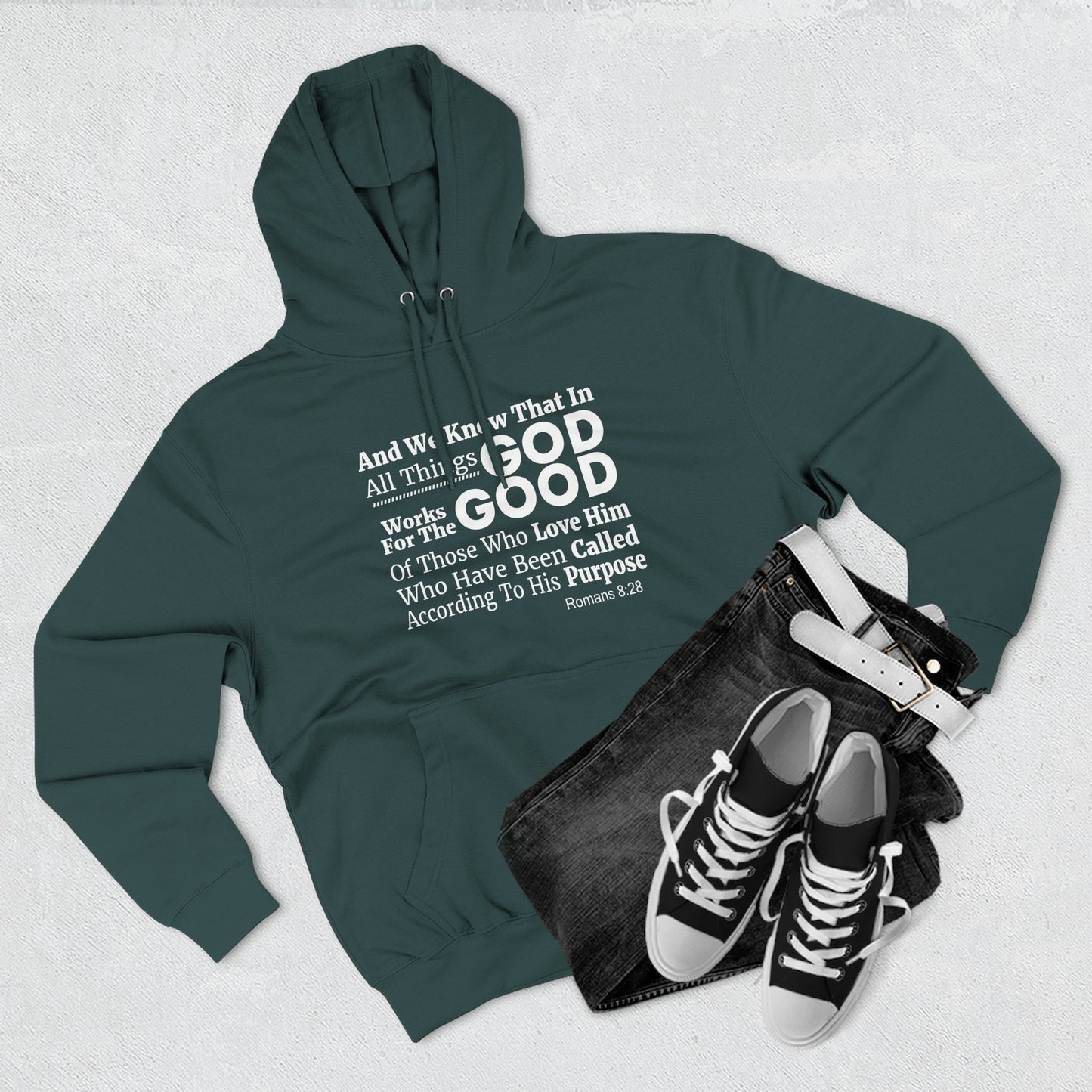 Inspirational Three - Panel Fleece Unisex Hoodie, Christian Apparel, Cozy Sweatshirt, Gift for Believers, Scripture Hoodie - ClaimedbyGodDesigns