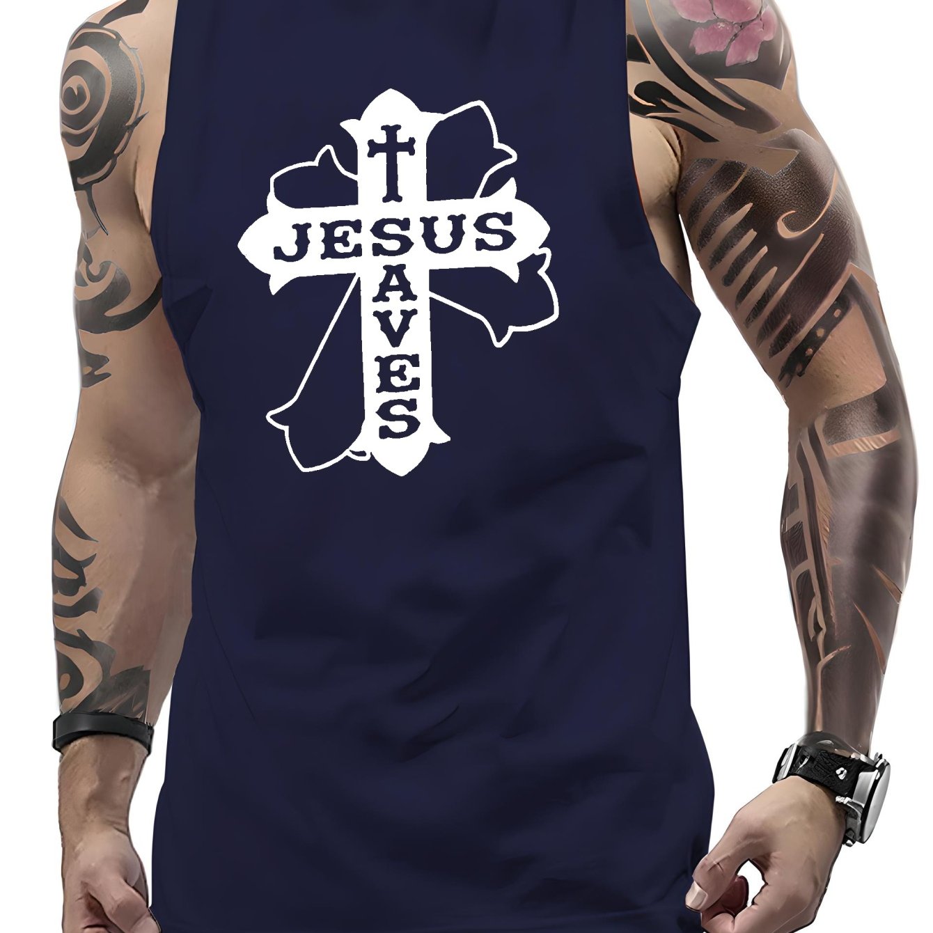 Jesus Saves Men's Christian Tank Top claimedbygoddesigns