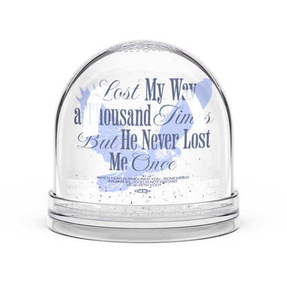 Christian Snow Globe, Religious Home Decor, Inspirational Gift, Christmas Decoration, He Never Lost Me - ClaimedbyGodDesigns