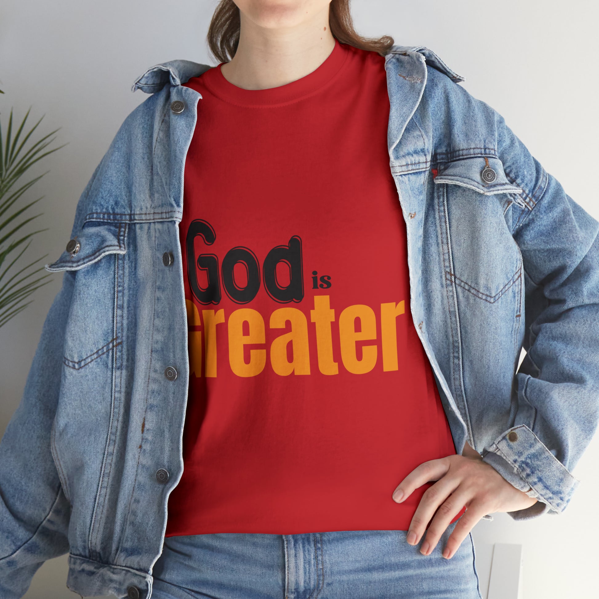 God Is Greater Unisex Heavy Cotton Tee Printify