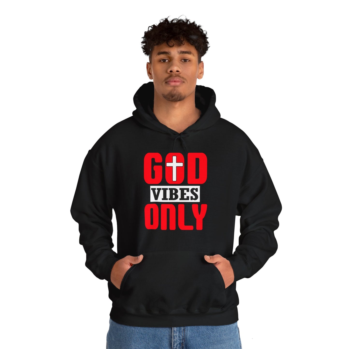 God Vibes Only Unisex Christian Hooded Pullover Sweatshirt