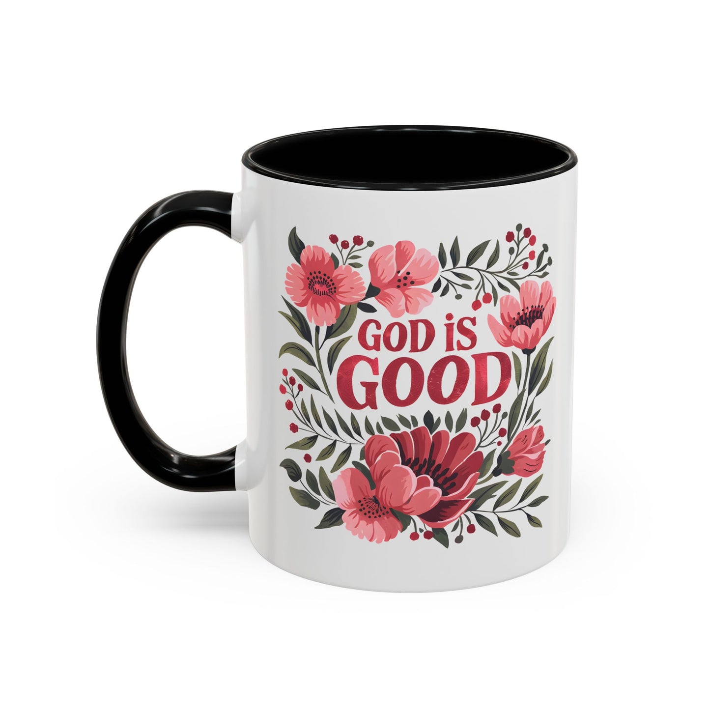 Christian Ceramic Mug- God Is Good Accent Coffee Mug (11, 15oz)