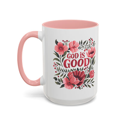Christian Ceramic Mug- He Is Good Accent Coffee Mug (11, 15oz)
