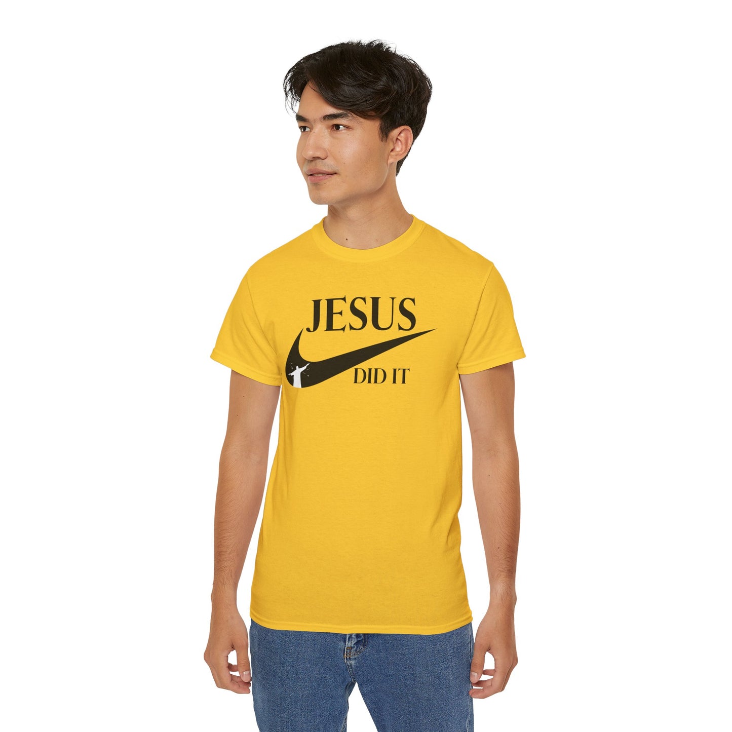 Jesus Did It (like Nike) Funny Unisex Christian Ultra Cotton Tee Printify