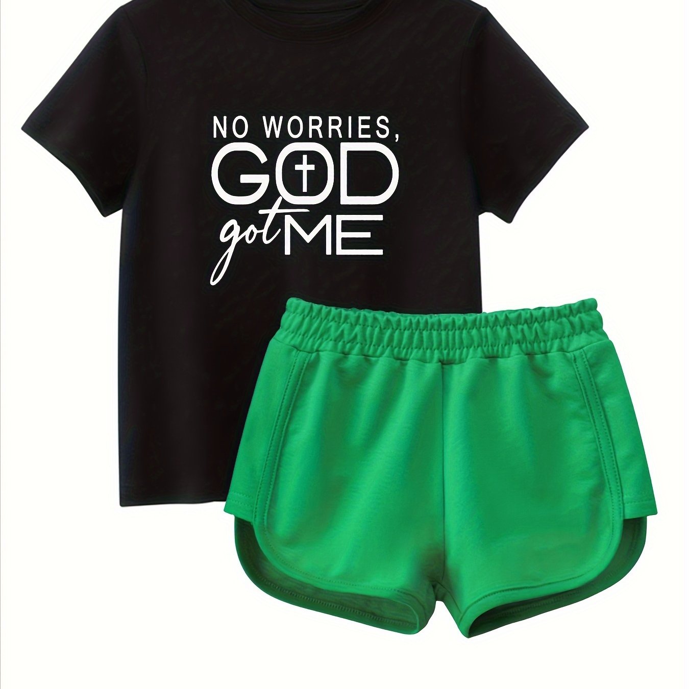 No Worries God Got Me Youth Christian Casual Outfit claimedbygoddesigns