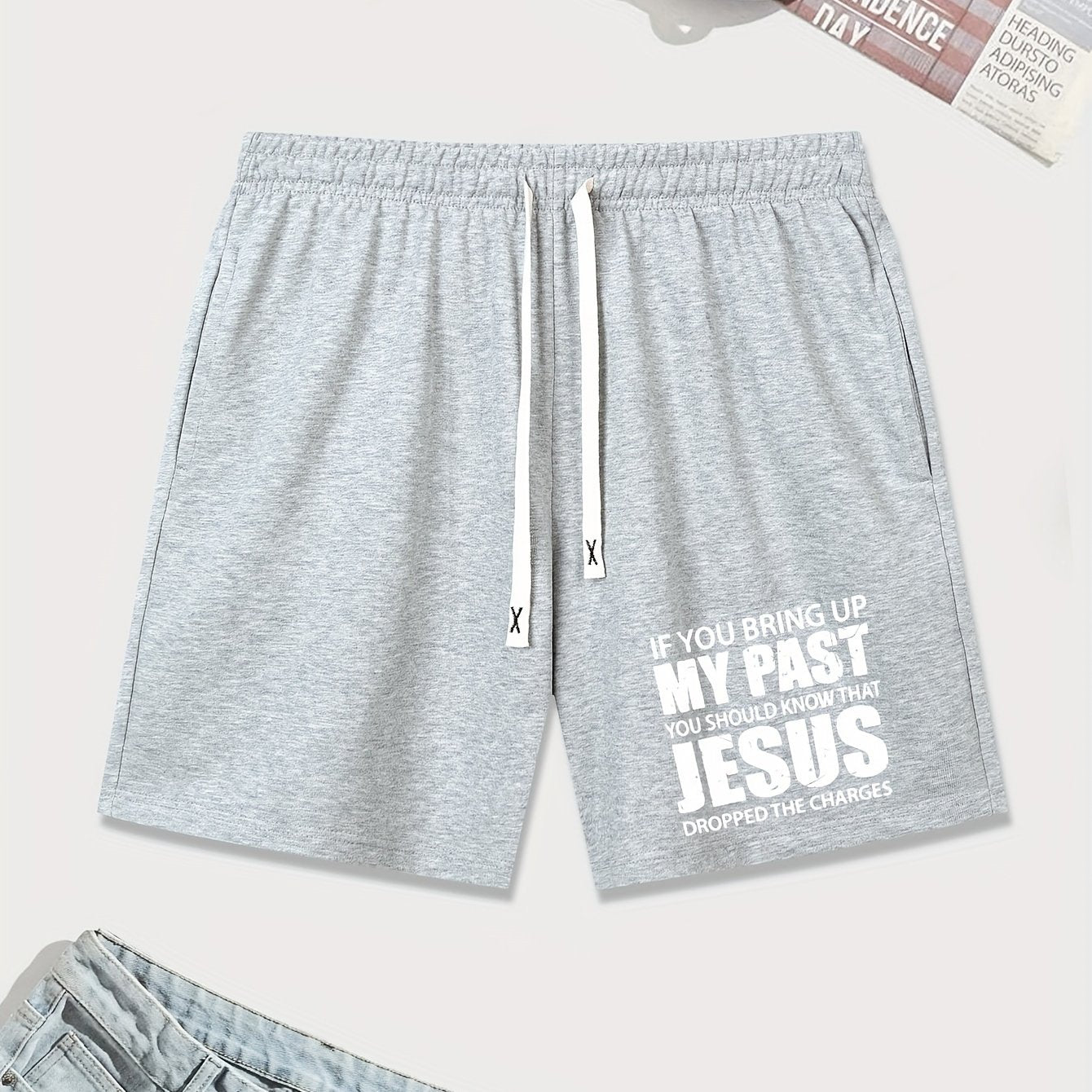 Jesus Dropped The Charges Men's Christian Shorts claimedbygoddesigns