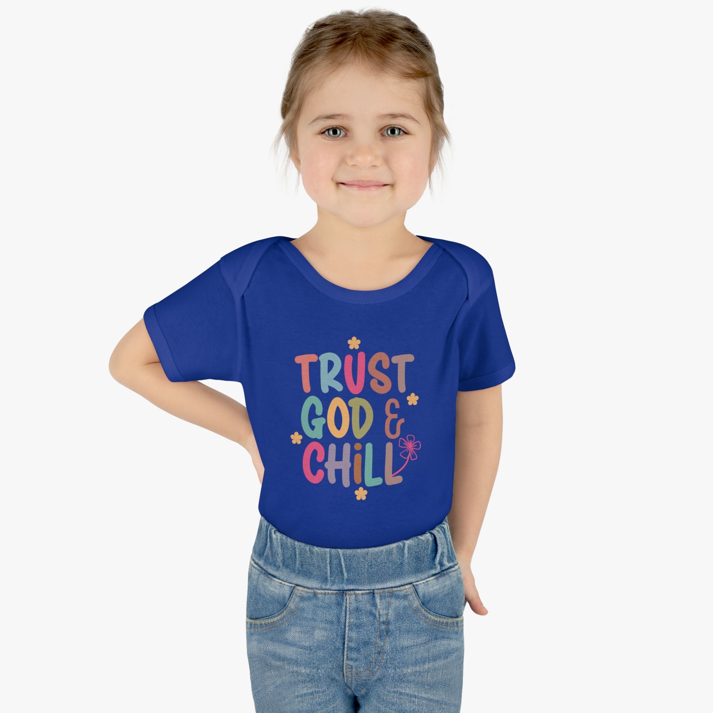 Trust God And Chill Christian Baby Onesie Printify