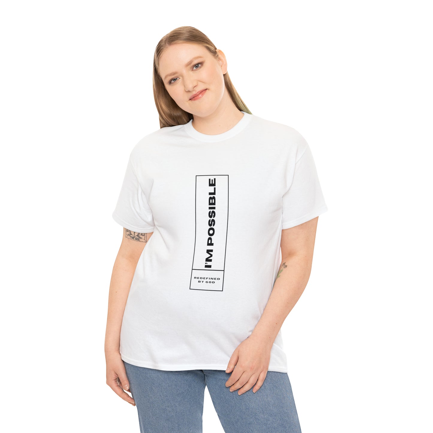 I'm Possible Redefined By God Unisex Heavy Cotton Tee Printify