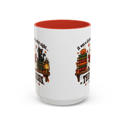 Halloween Christian Coffee Mug — “It Was a Dark and Spooky Night… Then Jesus” Accent Mug
