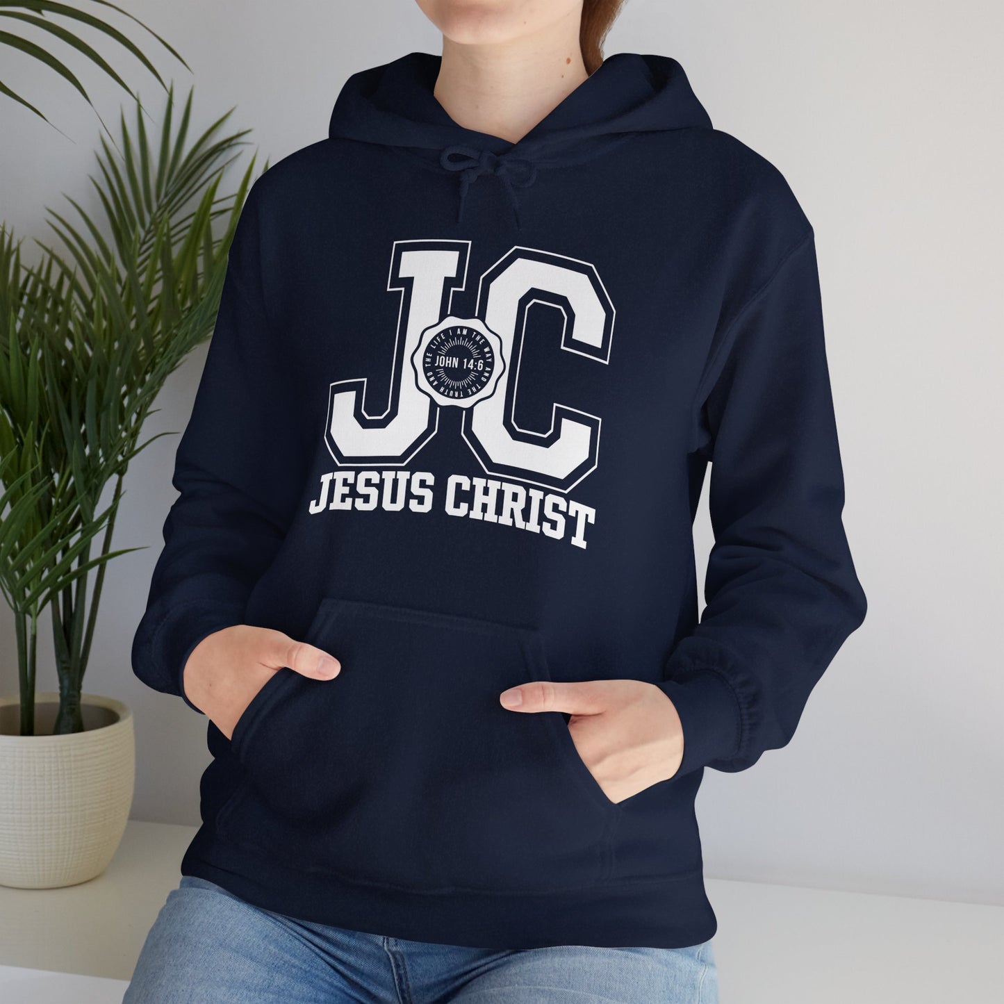 JC Jesus Christ Unisex Christian Hooded Pullover Sweatshirt