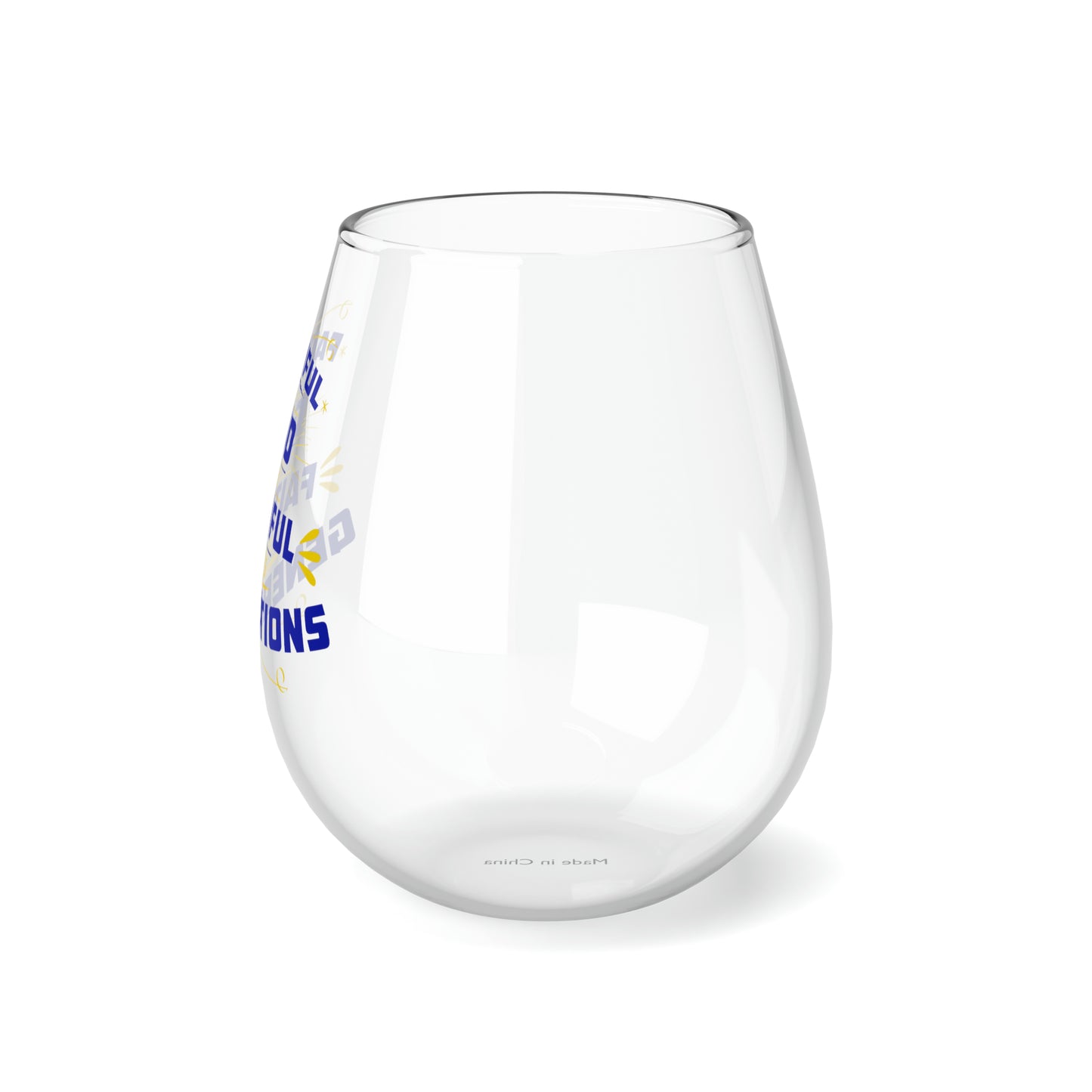 Faithful To A God Who Is Faithful Through Generations Stemless Wine Glass, 11.75oz
