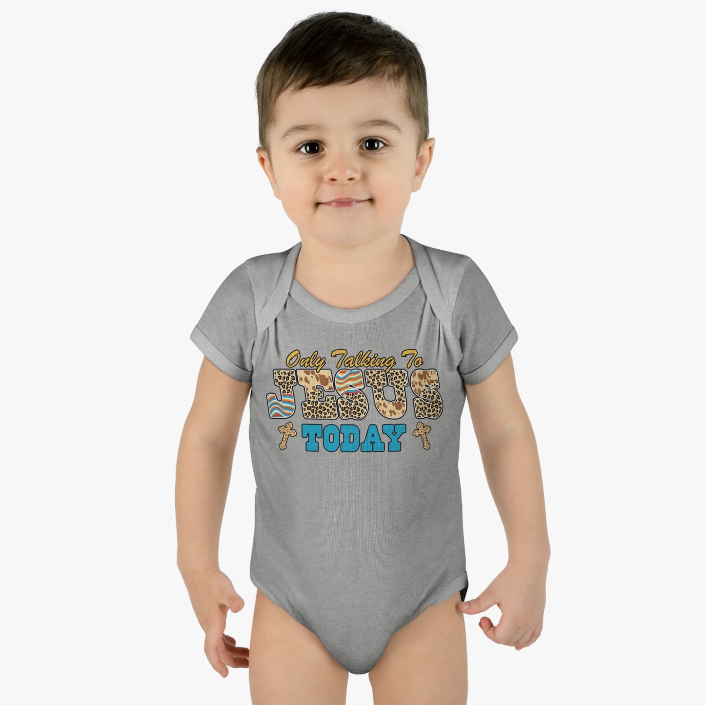 I'm Only Talking To Jesus Christian Baby Onesie Printify