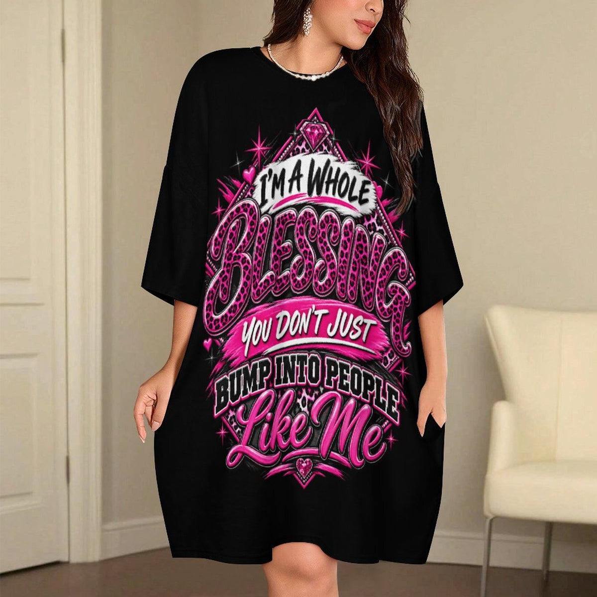 I'm A Whole Blessing You Don't Just Bump Into People Like Me One Size Women's Christian Flannel Nightdress