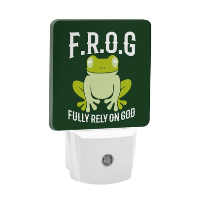Fully Rely On Him (frog) Christian Night Light For Kids - ClaimedbyGodDesigns