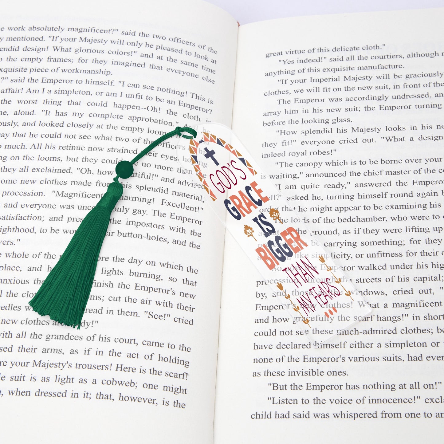 His Grace Christian Arch Acrylic Bookmark - ClaimedbyGodDesigns
