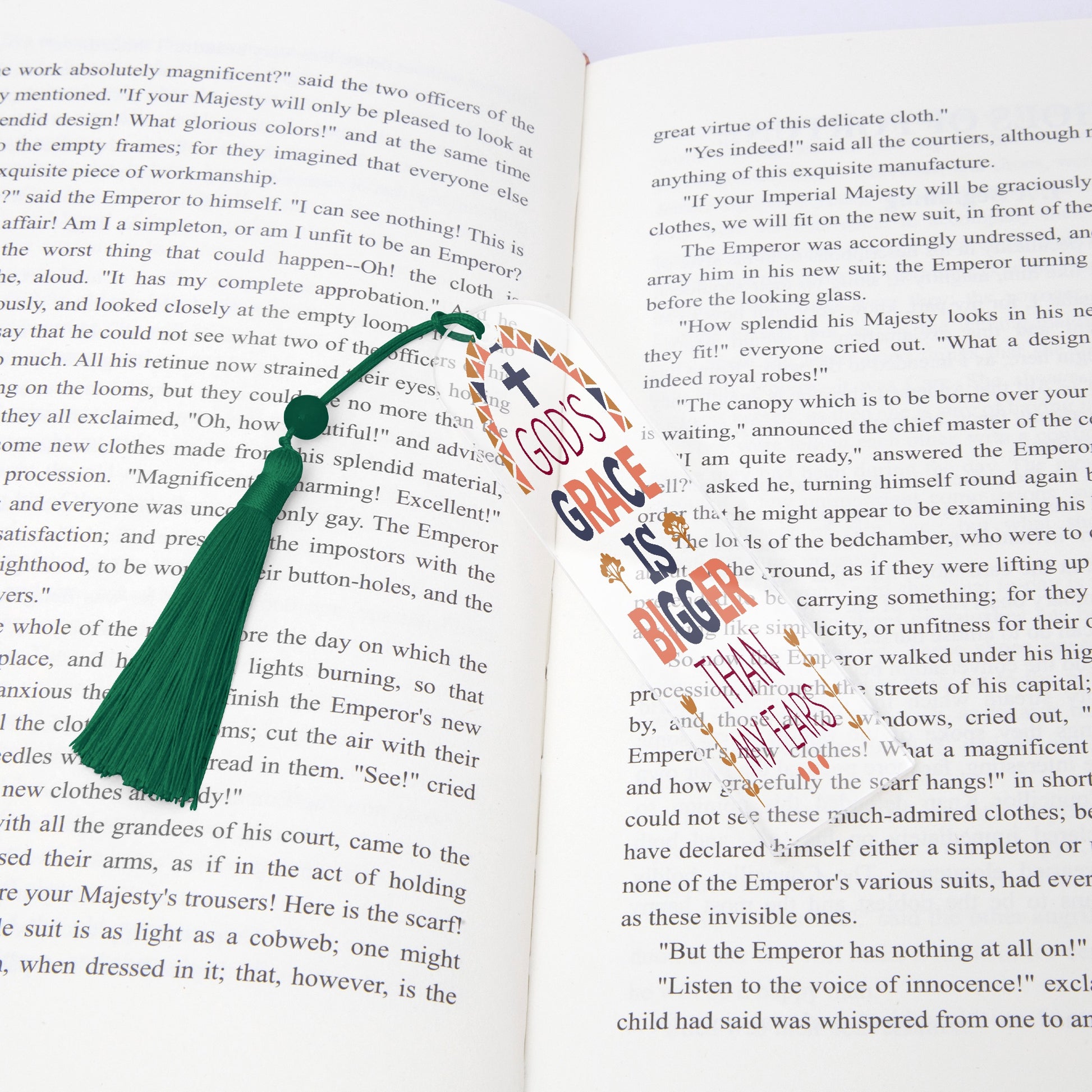 His Grace Christian Arch Acrylic Bookmark - ClaimedbyGodDesigns