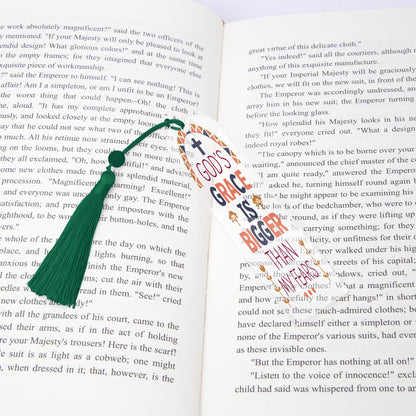 His Grace Christian Arch Acrylic Bookmark - ClaimedbyGodDesigns