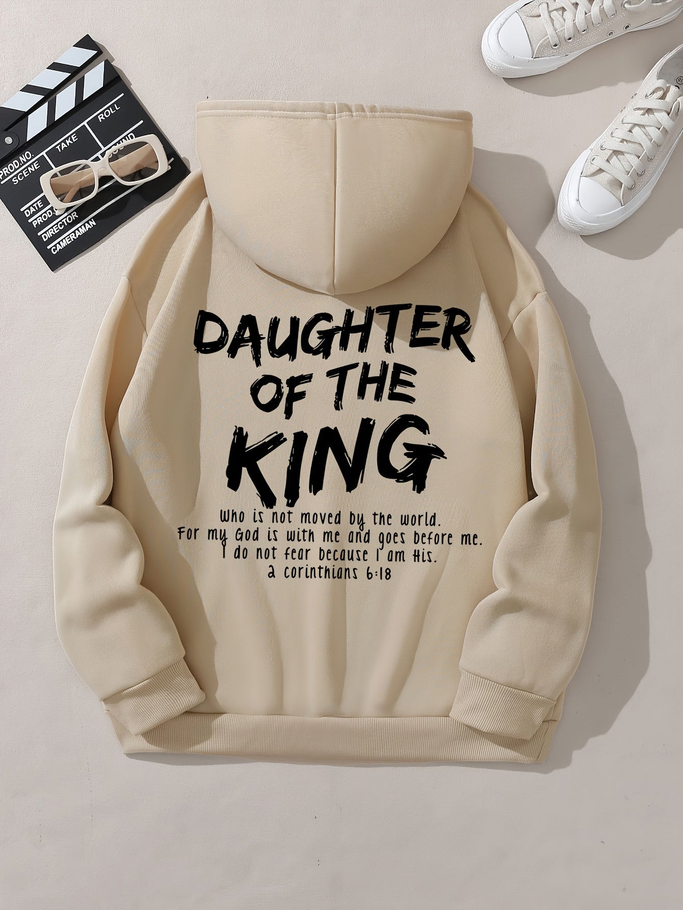 Daughter Of The King Women's Christian Pullover Hooded Sweatshirt claimedbygoddesigns