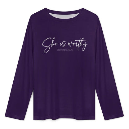 She Is Worthy Women's Christian Pajamas - ClaimedbyGodDesigns