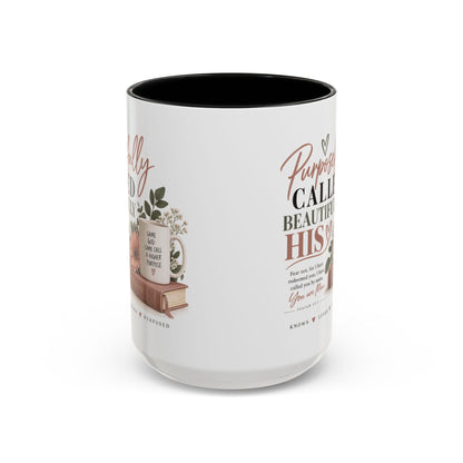 Purposefully Called, Beautifully His Christian accent coffee mug