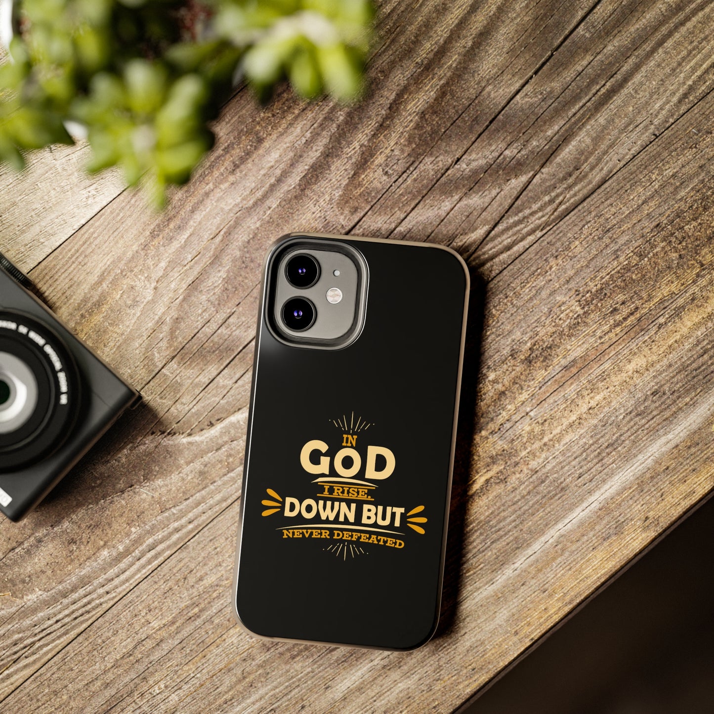 In God I Rise Down But Never Defeated  Tough Phone Cases, Case-Mate