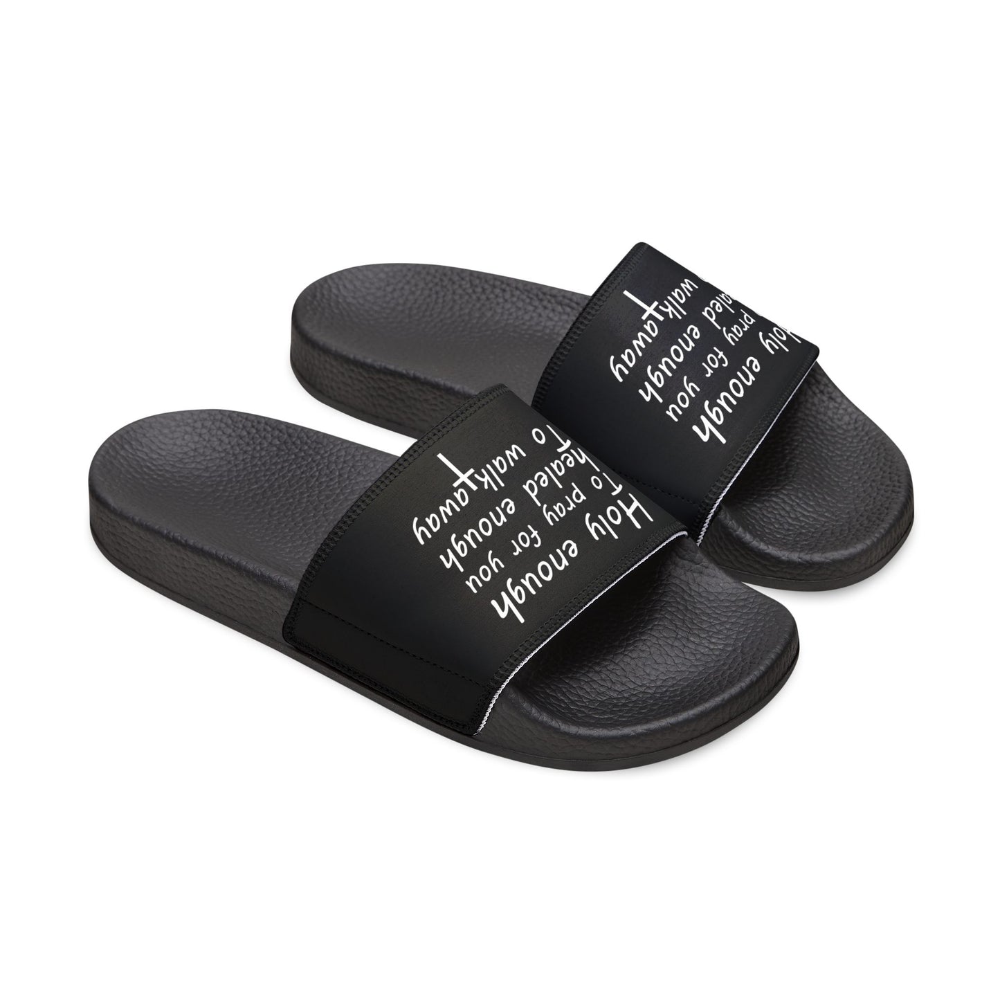Motivational Men's Christian Removable-Strap Sandals - 'Holy Enough'