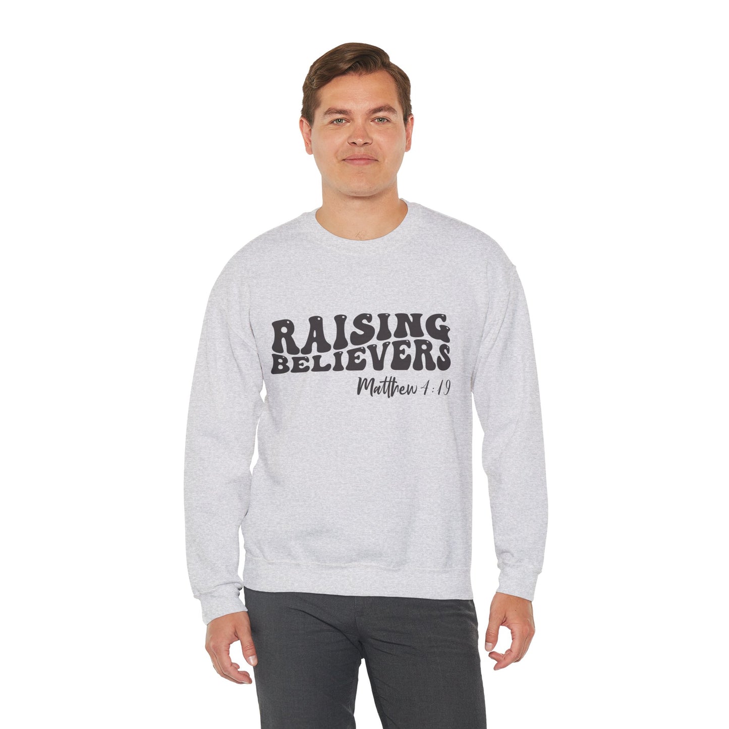 Raising Believers  Unisex Heavy Blend™ Crewneck Christian Sweatshirt