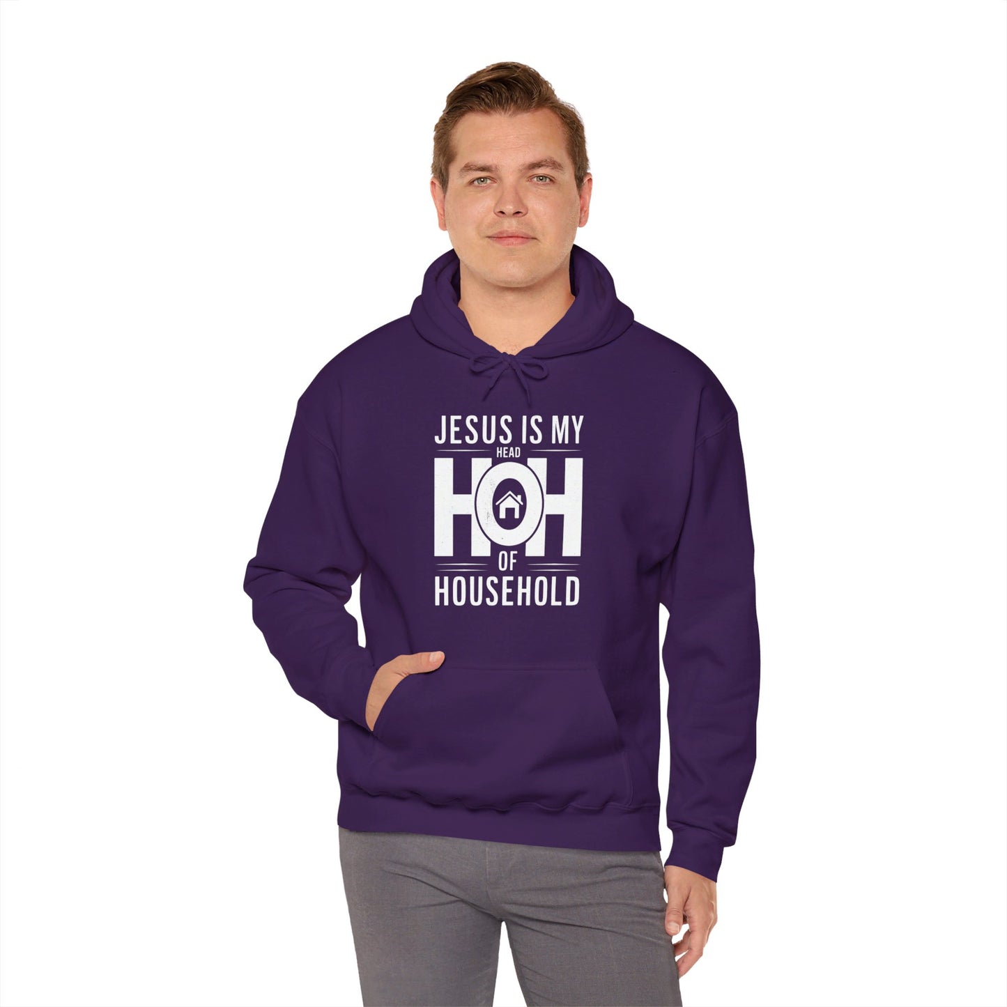 Jesus Is My Head Of Household HOH Unisex Christian Pullover Hooded Sweatshirt