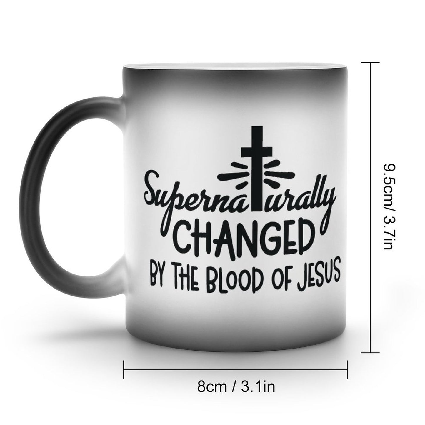 Supernaturally Changed By The Blood Of Jesus Christian Color Changing Mug (Dual-sided )