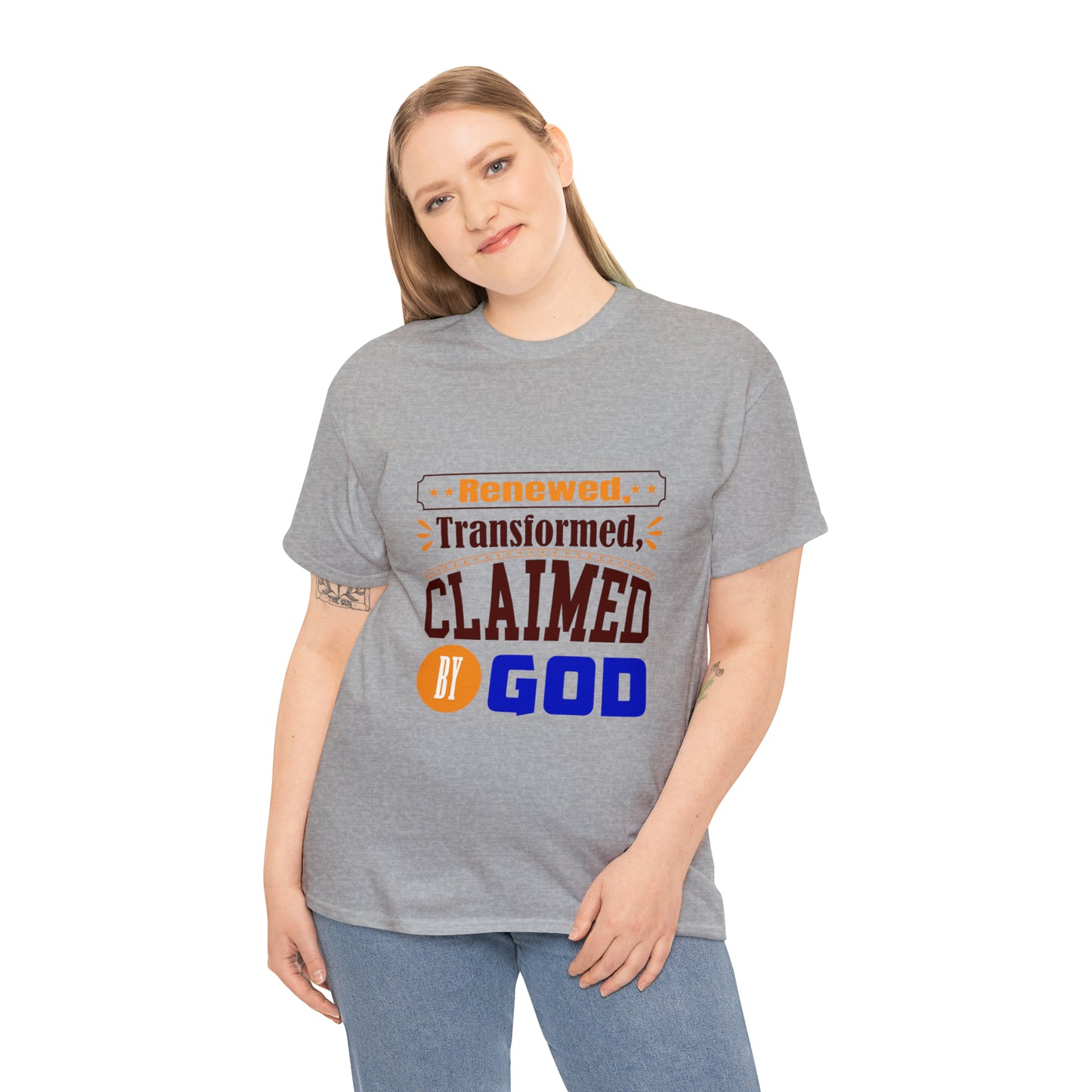 Renewed Transformed Claimed By God Unisex Heavy Cotton Tee