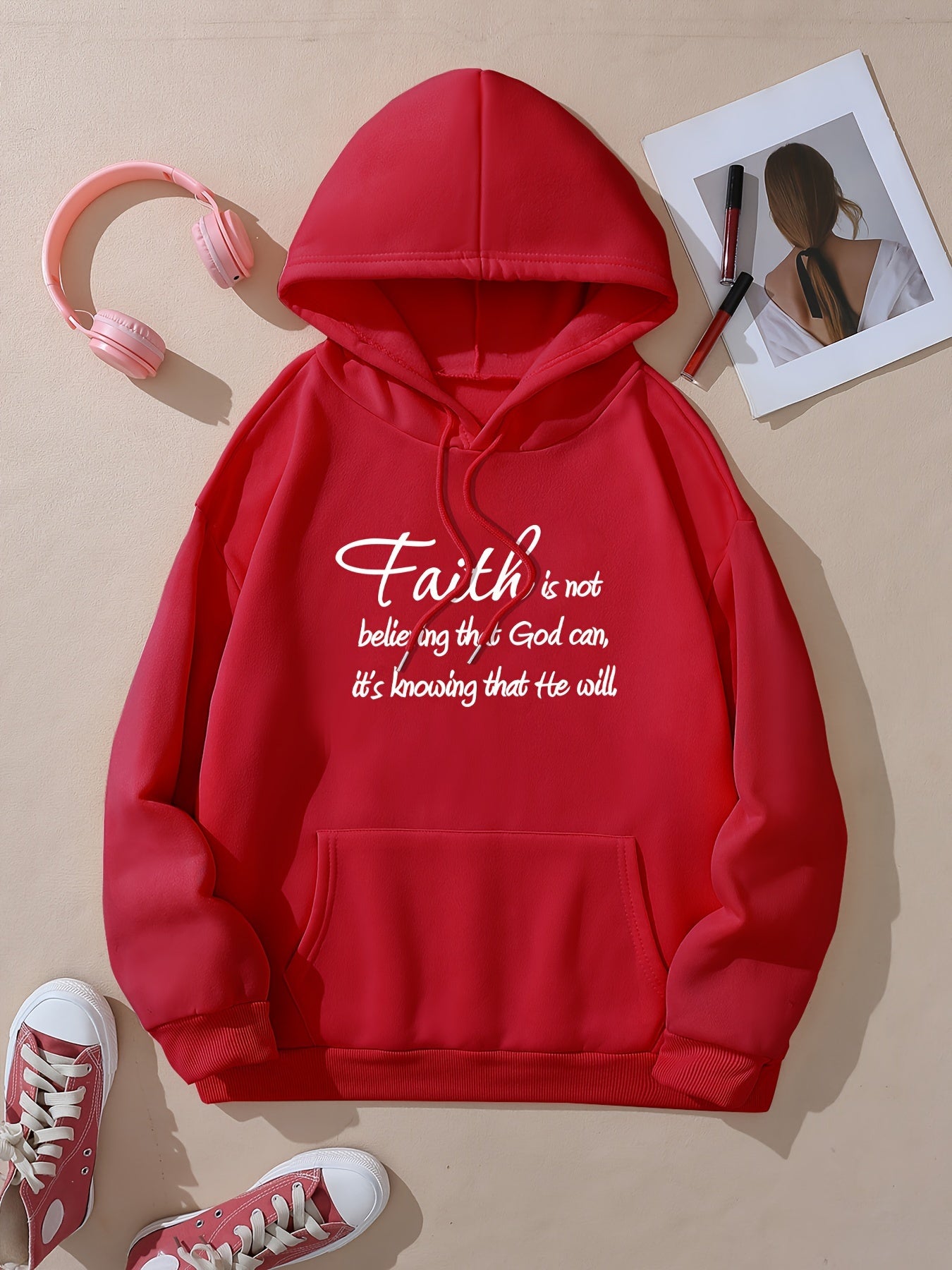 Faith Is Not Believing That God Can It's Knowing That He Will Women's Christian Pullover Sweatshirt claimedbygoddesigns