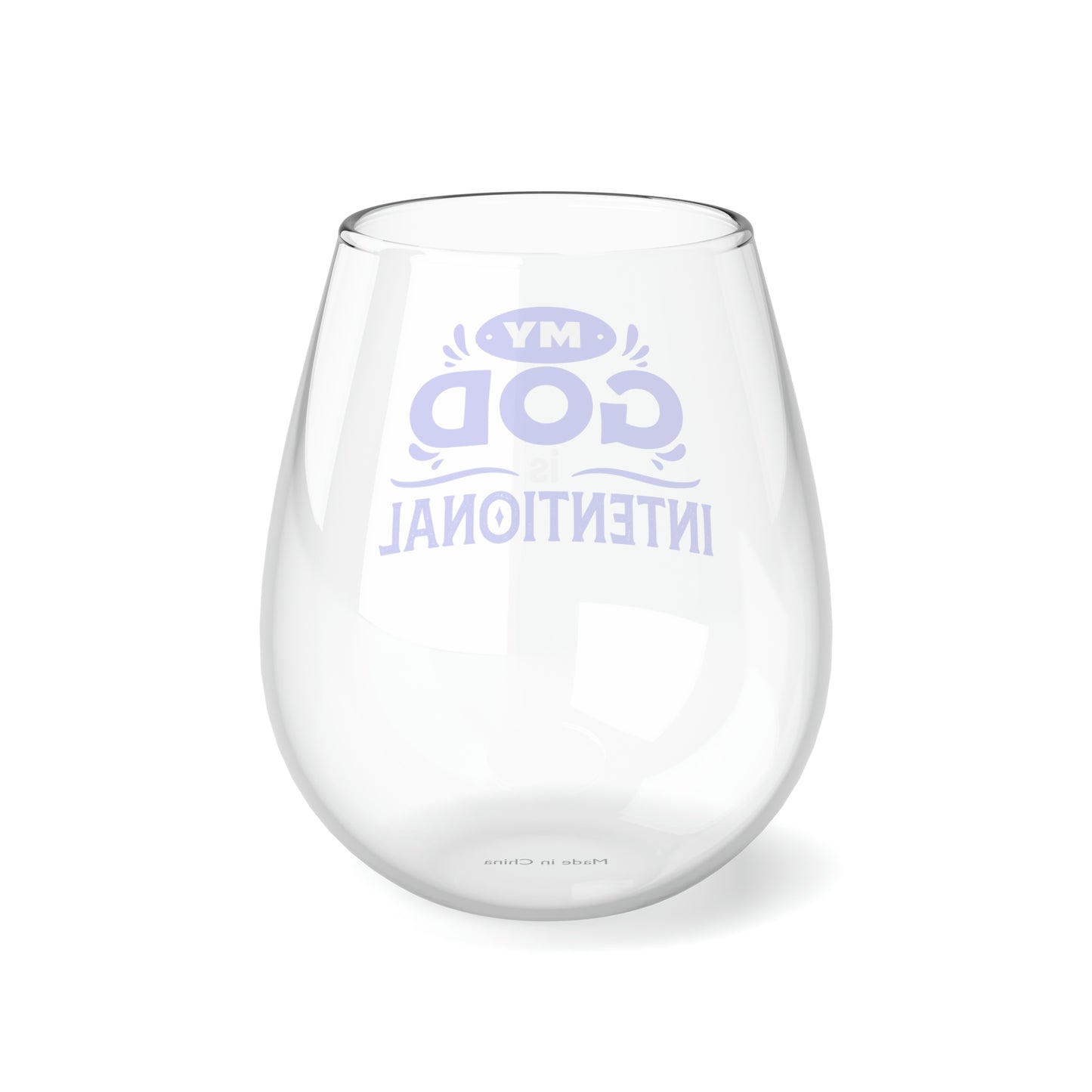 My God Is Intentional Stemless Wine Glass, 11.75oz