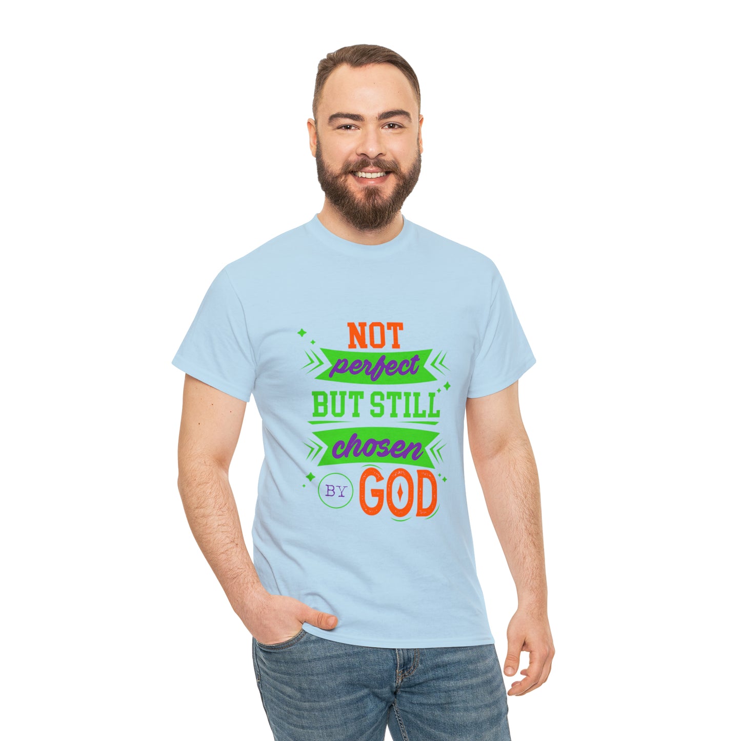 Not Perfect But Still Chosen By God Unisex Heavy Cotton Tee