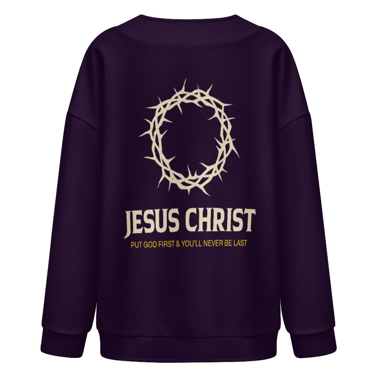 Put Him First Women's Drop Shoulder Cardigan - ClaimedbyGodDesigns