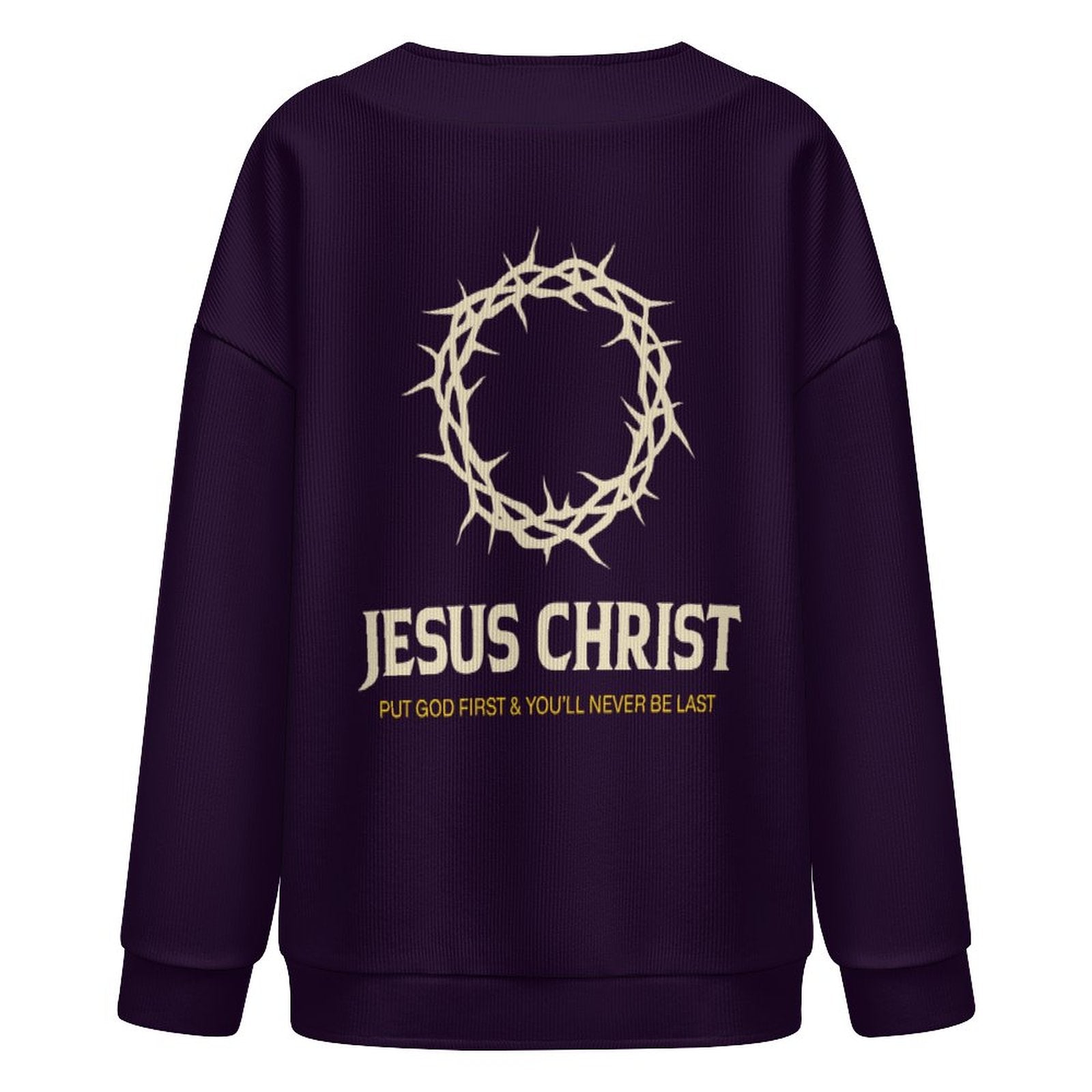 Put Him First Women's Drop Shoulder Cardigan - ClaimedbyGodDesigns