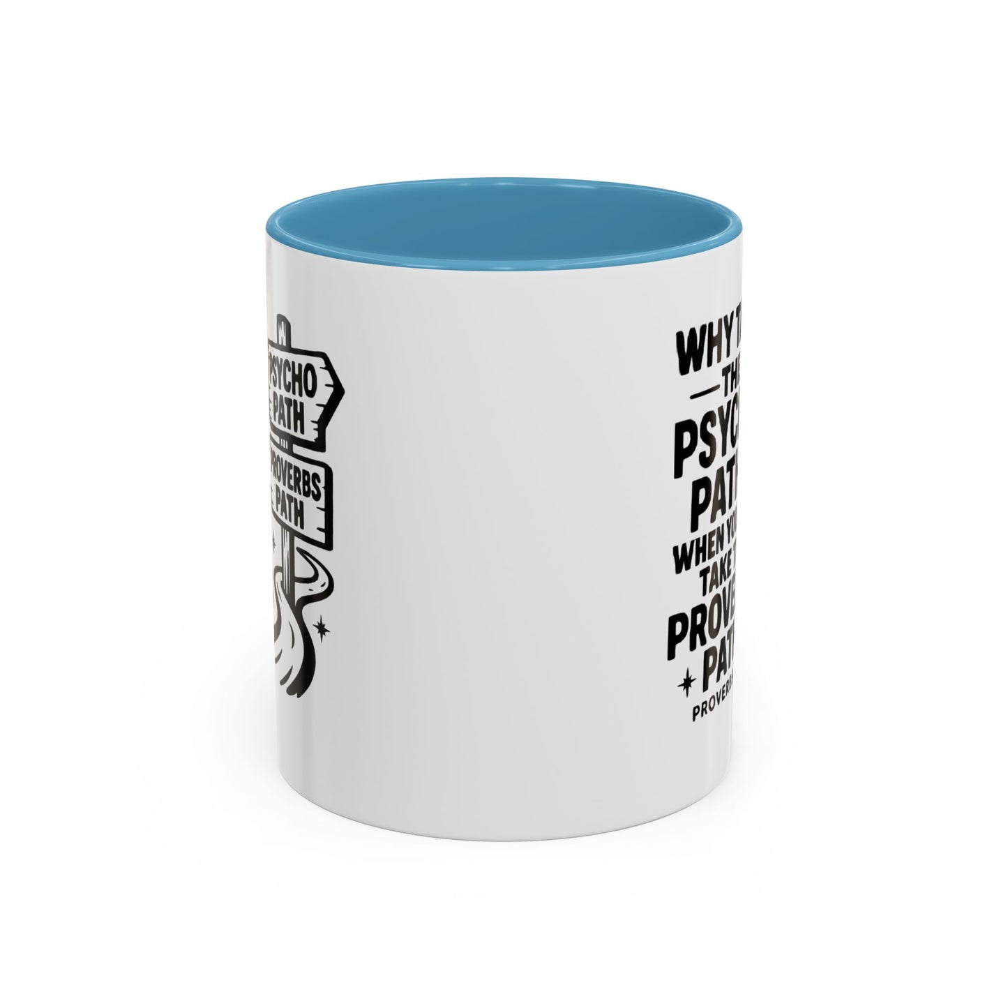 Inspirational Quote Accent Coffee Mug - Perfect Gift for Motivational Moments, Office Desk Essentials, Christian Gifts, Proverbs 3:5-6