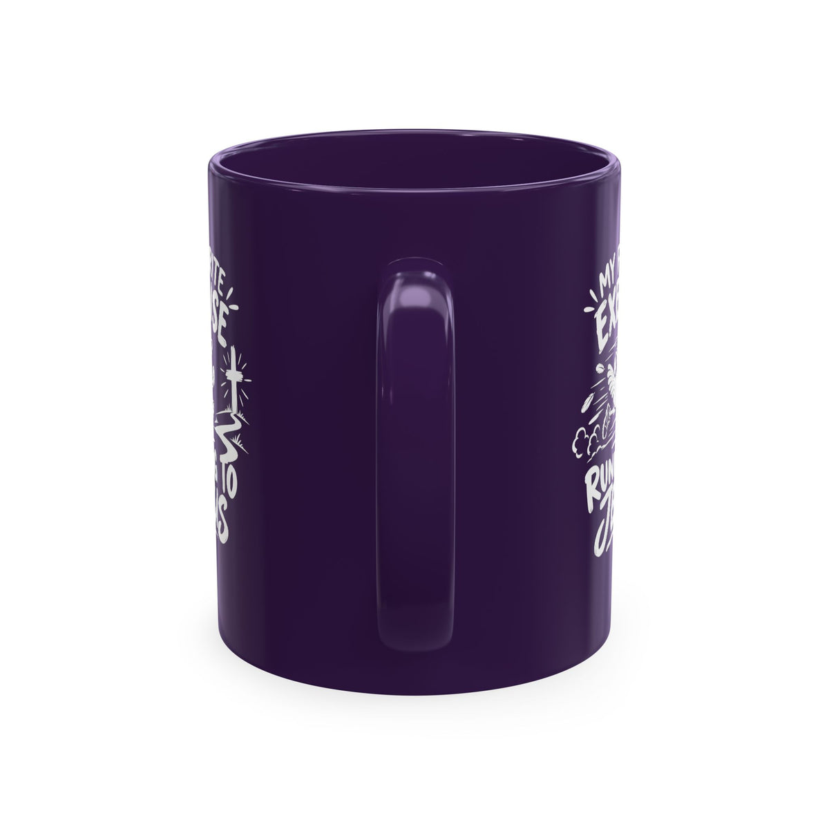 My Favorite Exercise Is Running to Jesus Christian Ceramic Mug
