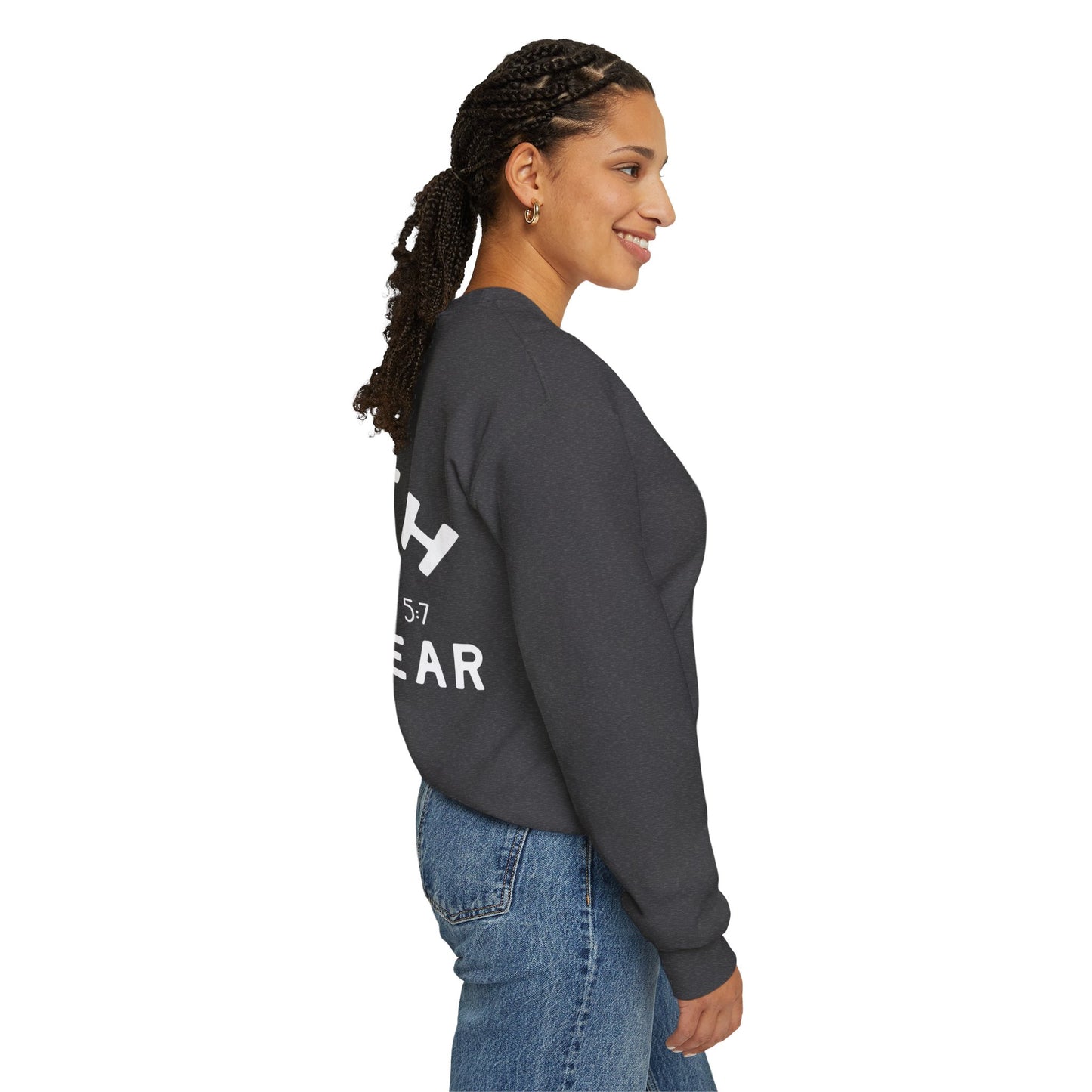 Faith Over Fear 3 Crosses  Unisex Heavy Blend™ Crewneck Christian Sweatshirt