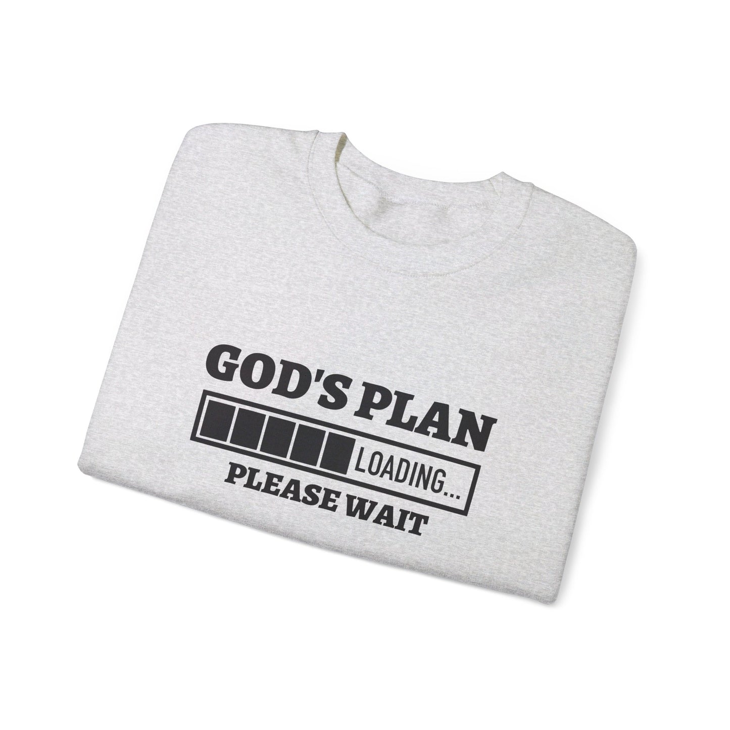 God's Plan Loading Unisex Heavy Blend™ Crewneck Christian Sweatshirt